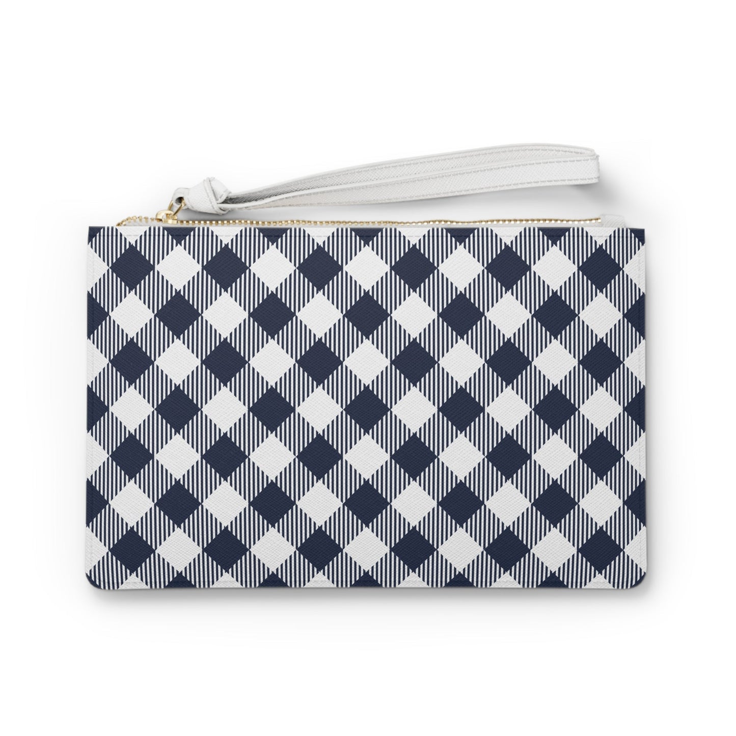 Clutch Bag | Navy & White | Gingham