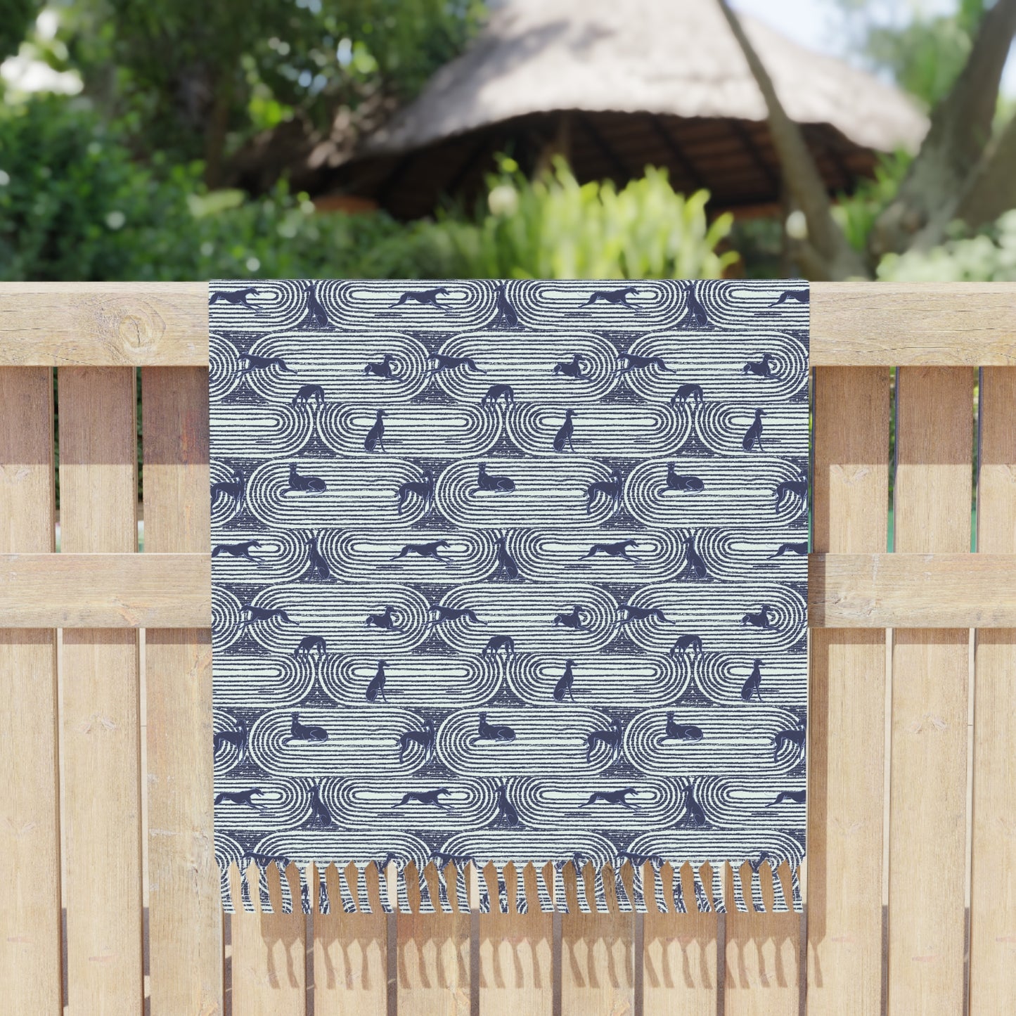 Boho Beach Towel | Greyhounds | Green Track