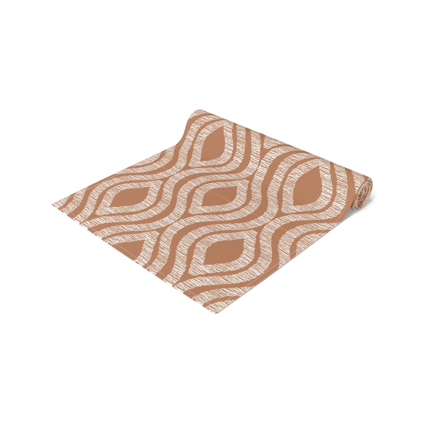 Table Runner | Dark Orange & White | Ogee