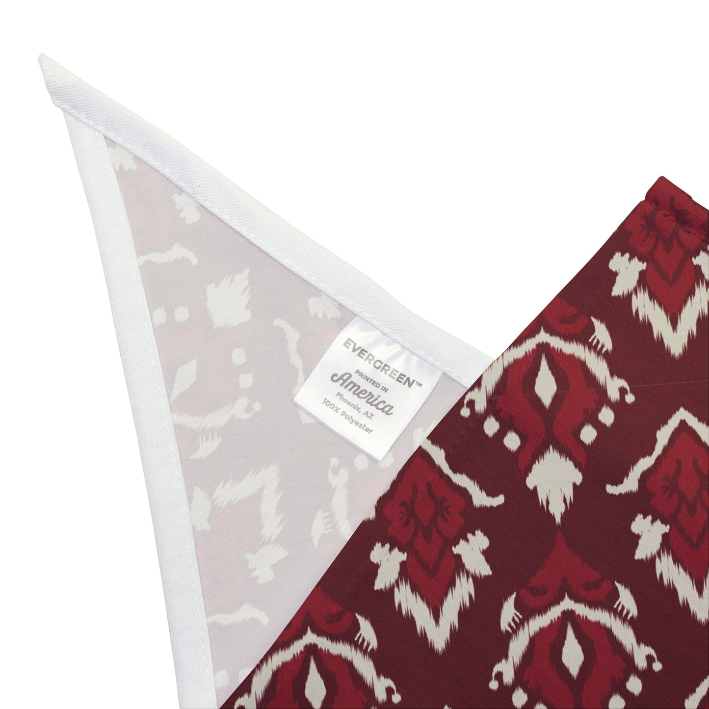 Pet Bandana | Maroon & White | Ikat