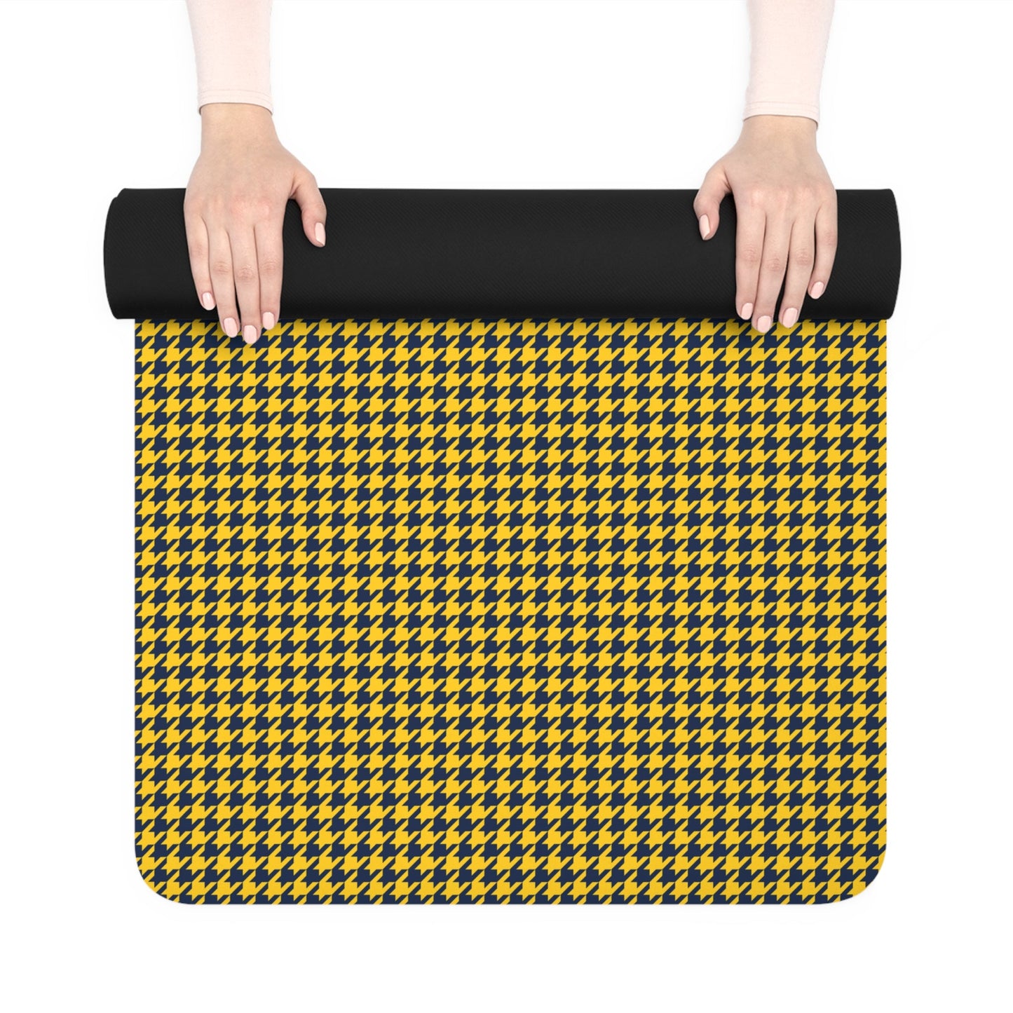 Yoga Mat | Yellow & Blue | Houndstooth