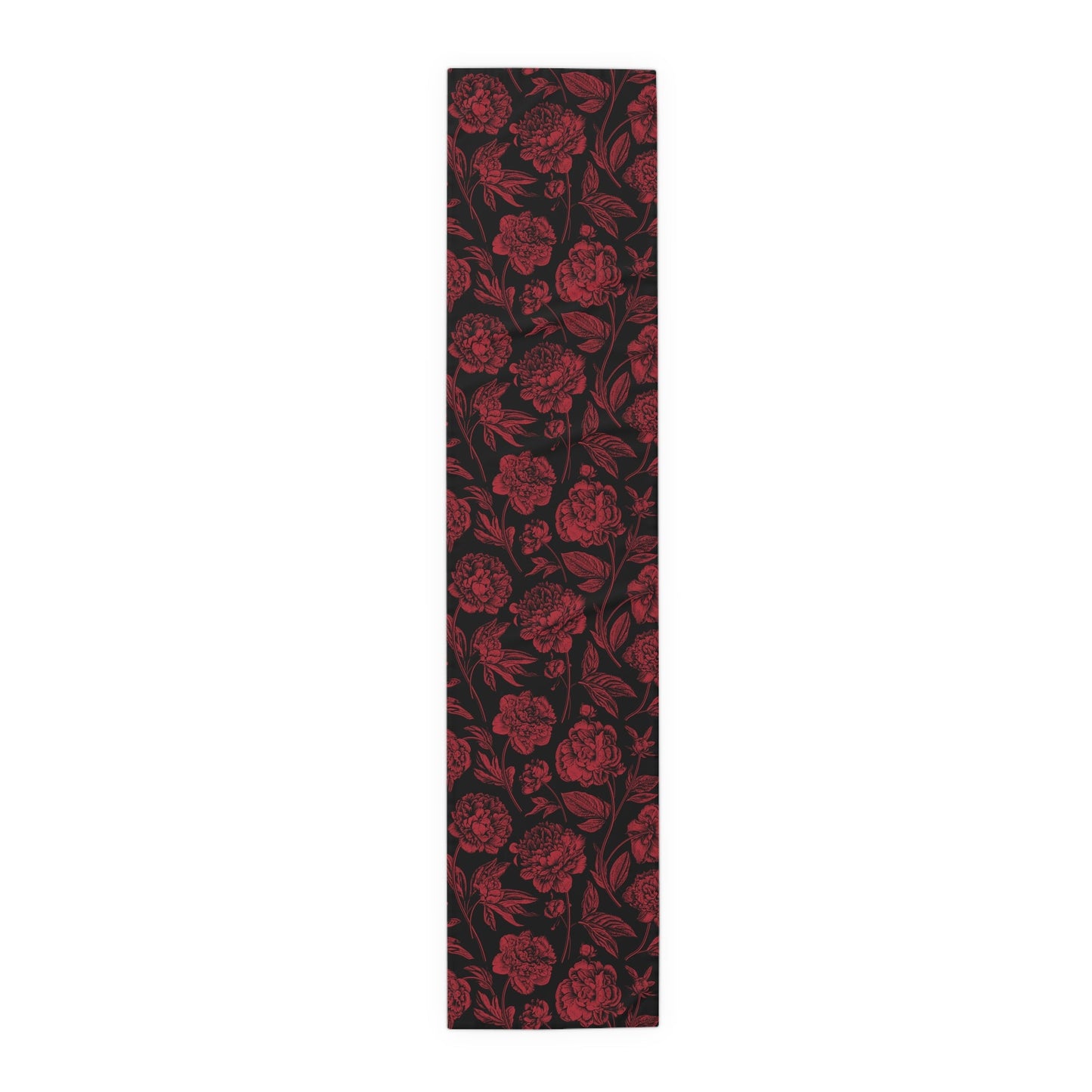 Table Runner | Red & Black | Peony