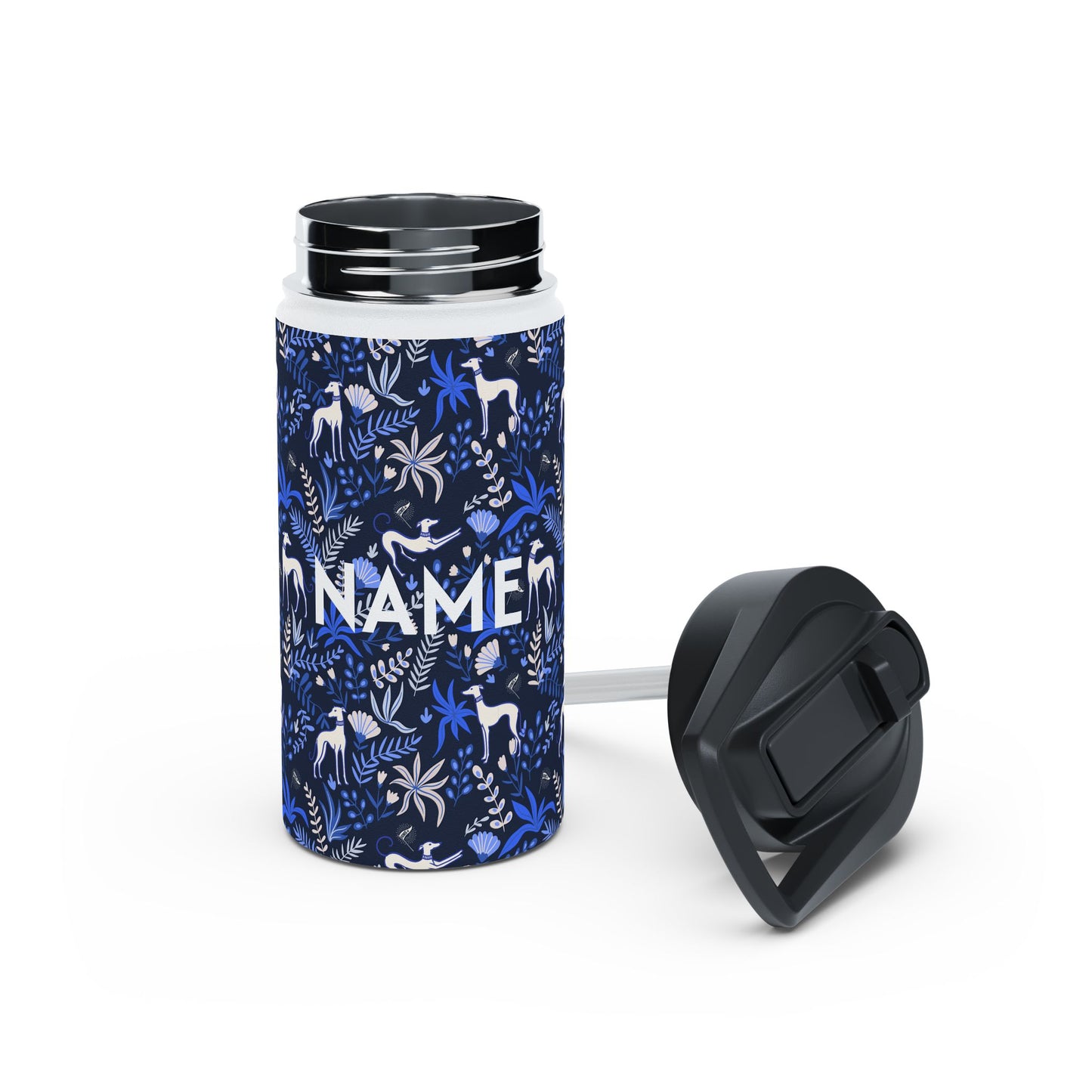 Insulated Water Bottle | Greyhounds | Blue Fern