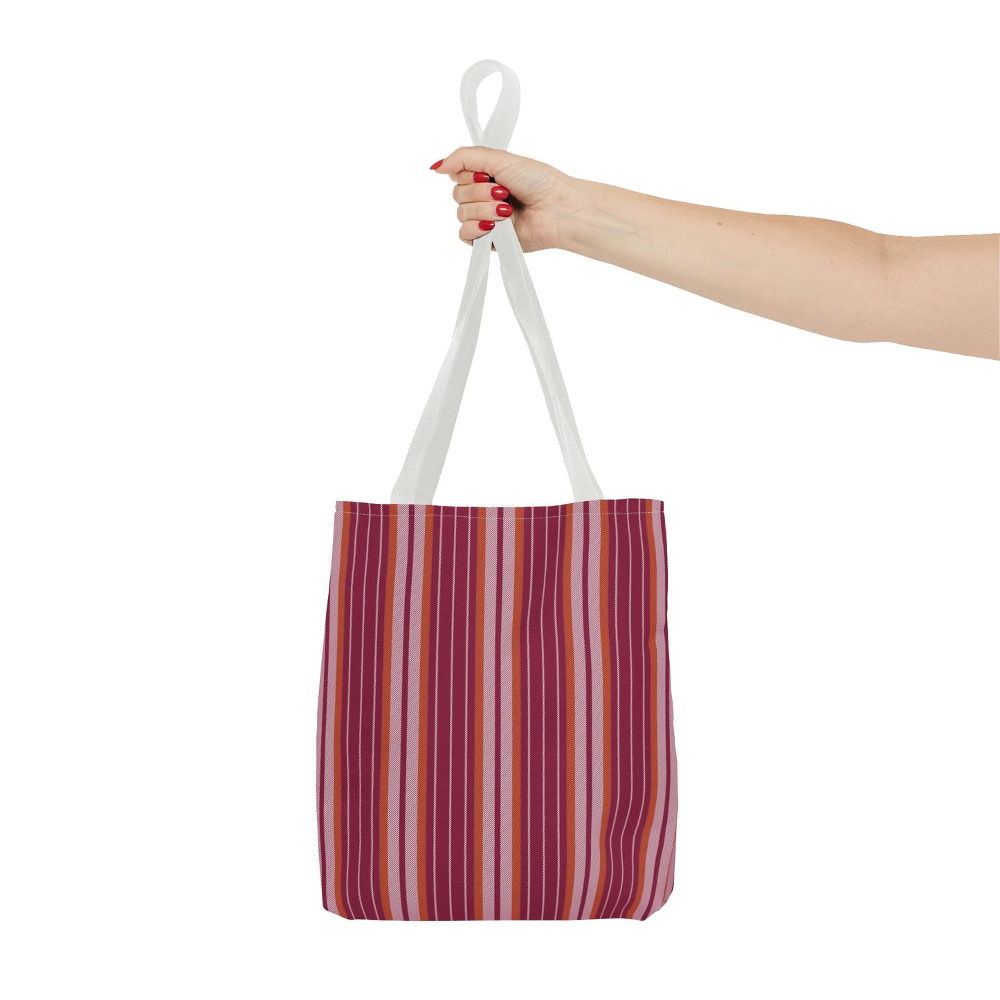 Tote Bags | Maroon & Orange | Stripe