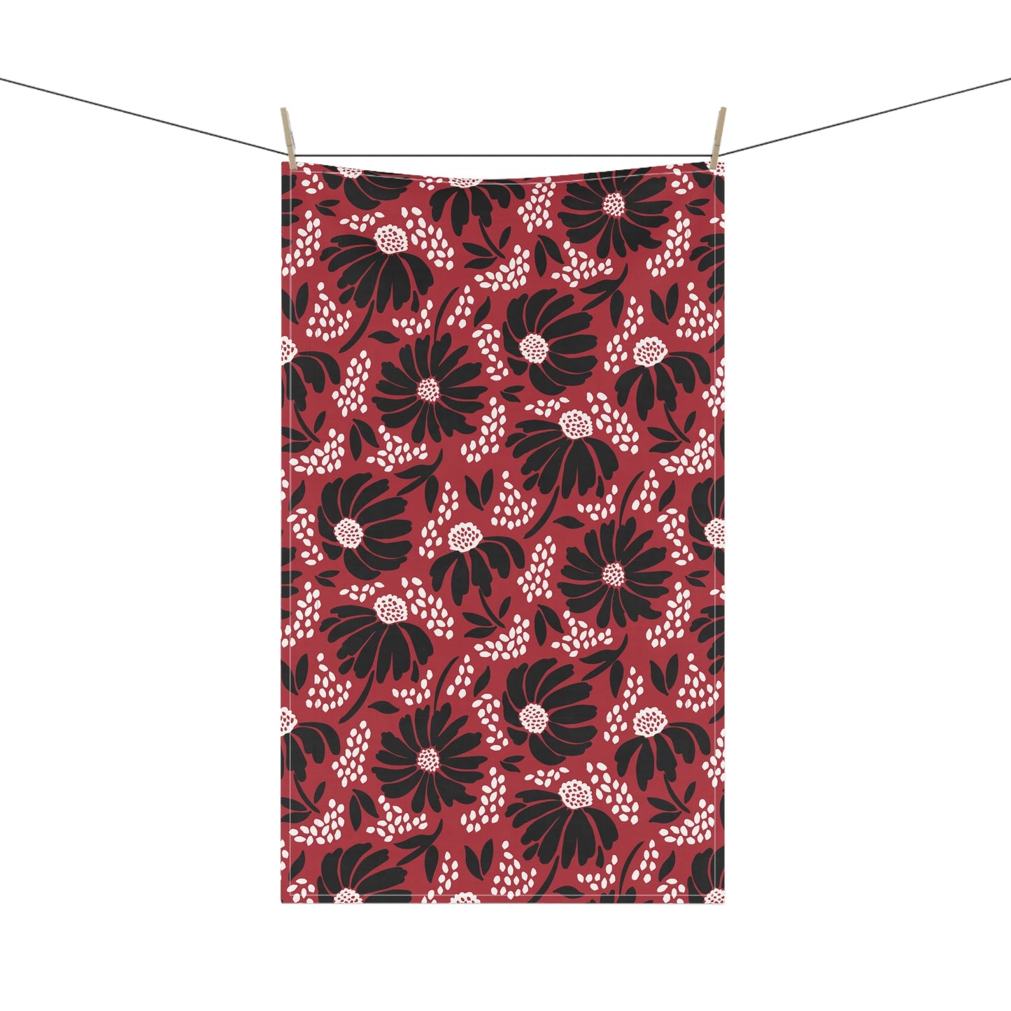 Tea Towel | Red & Black | Bellis