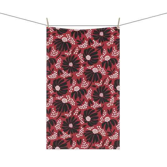 Tea Towel | Red & Black | Bellis