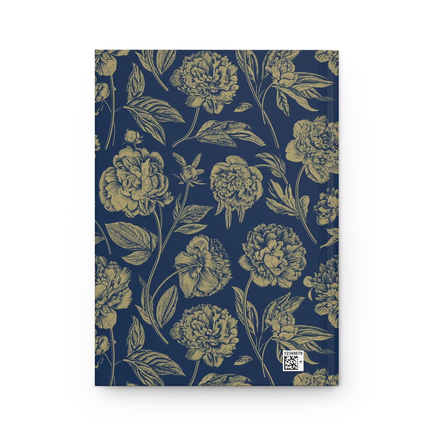 Hardcover Journal | Blue & Gold | Peony