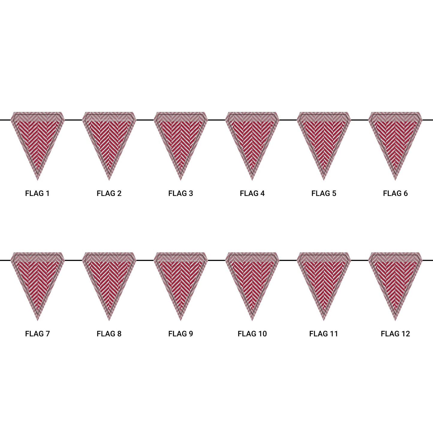 Flag Garland | Bloomington, Indiana | Herringbone