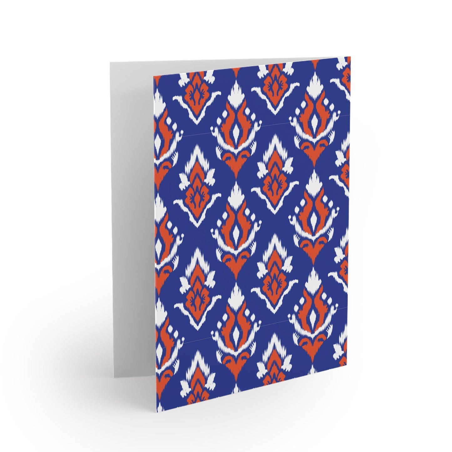Notecards Set | Bright Blue & Orange | Ikat