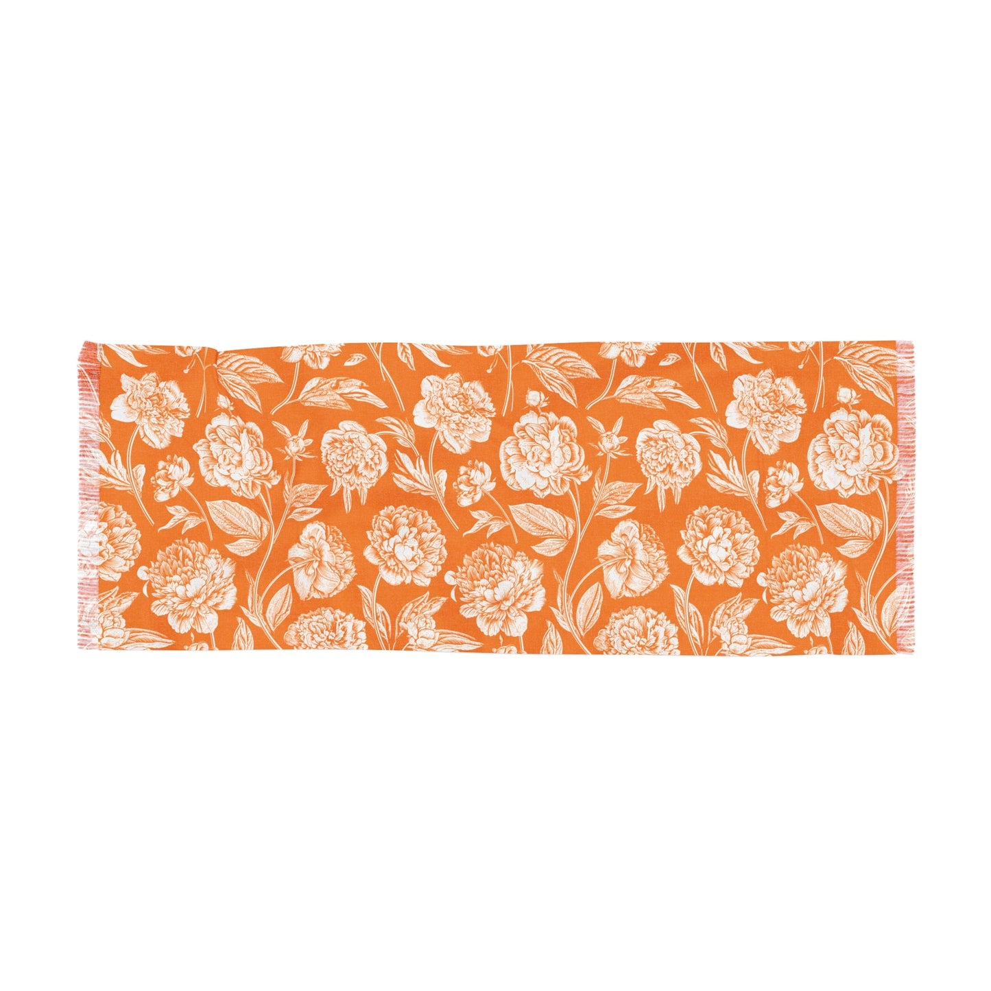 Scarf | Orange & White | Peony