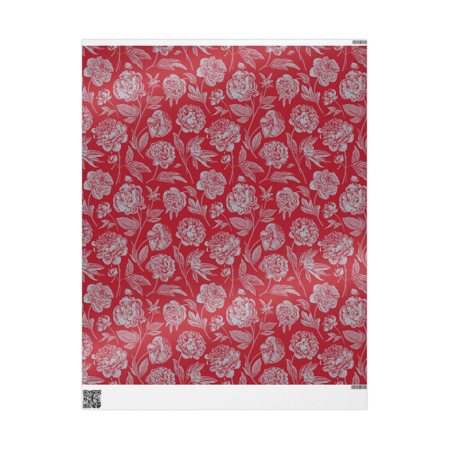 Gift Wrap | Red & Gray | Peony