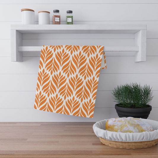 Tea Towel | Orange & White | Palm