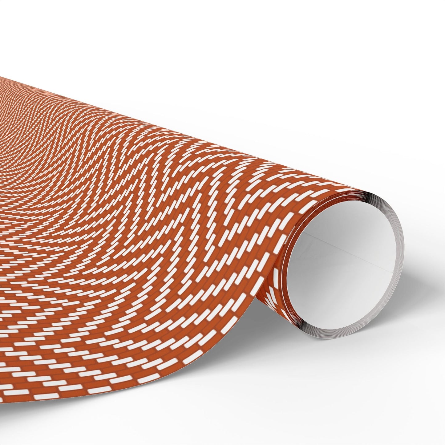 Gift Wrap | Dark Orange & White | Herringbone