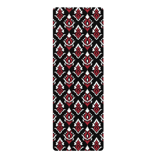 Yoga Mat | Red & Black | Ikat