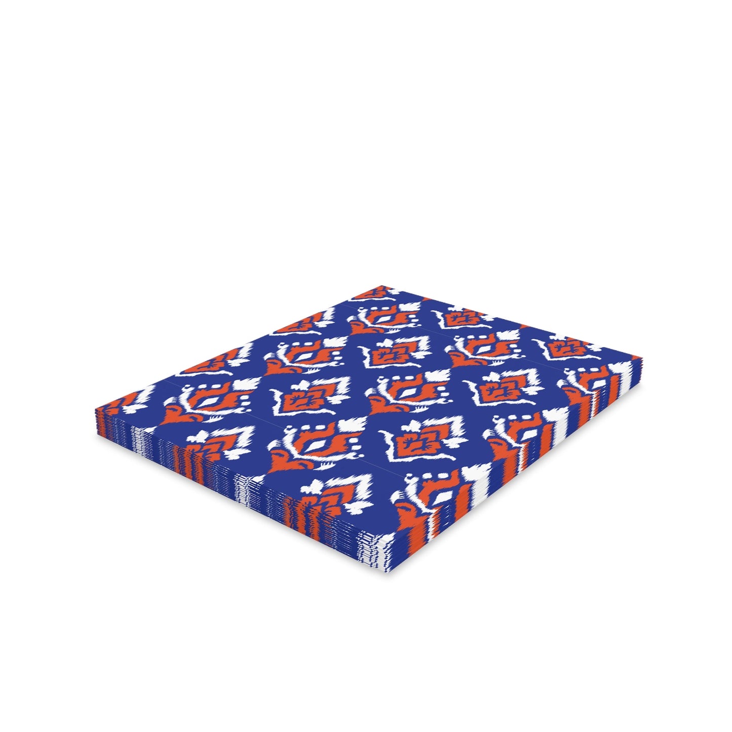 Notecards Set | Bright Blue & Orange | Ikat