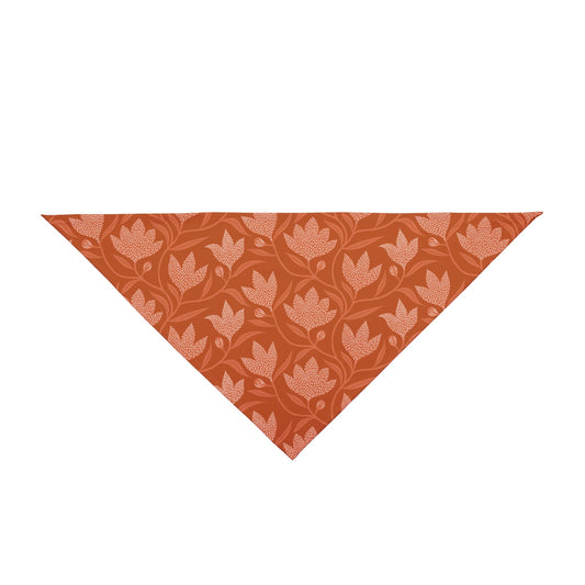 Pet Bandana | Dark Orange & White | Magnolia