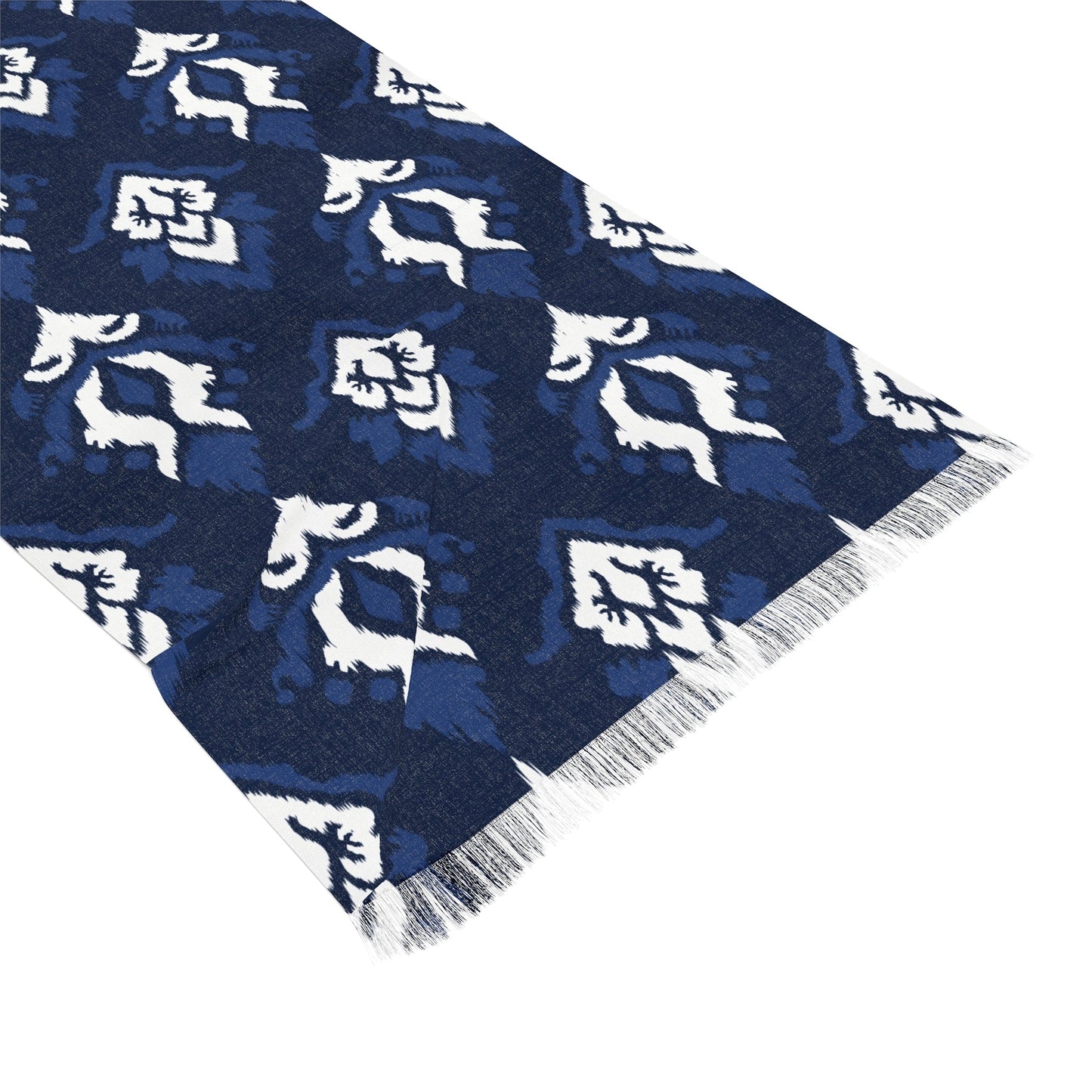 Scarf | Navy & White | Ikat