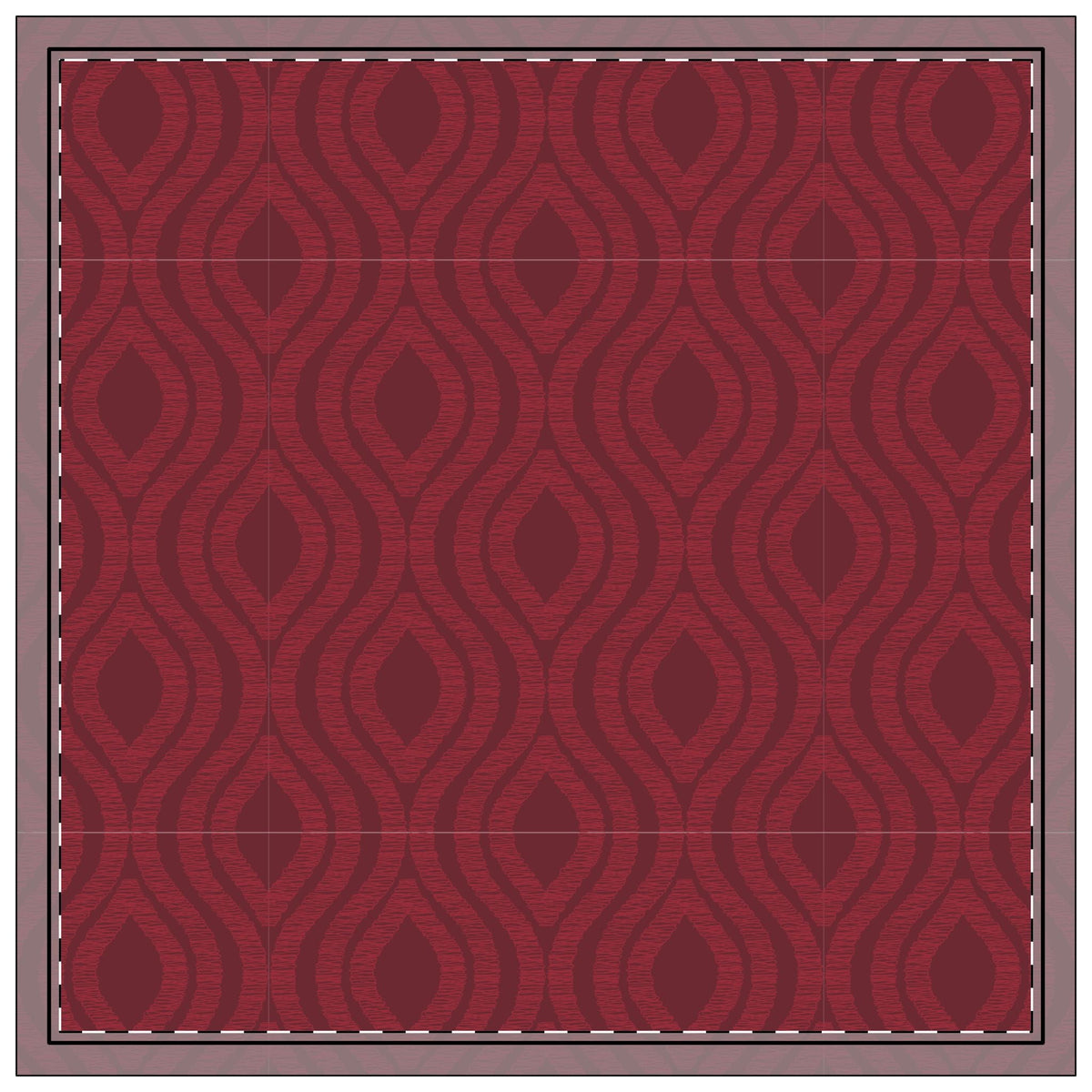 Napkin 4-set | Maroon & White | Ogee