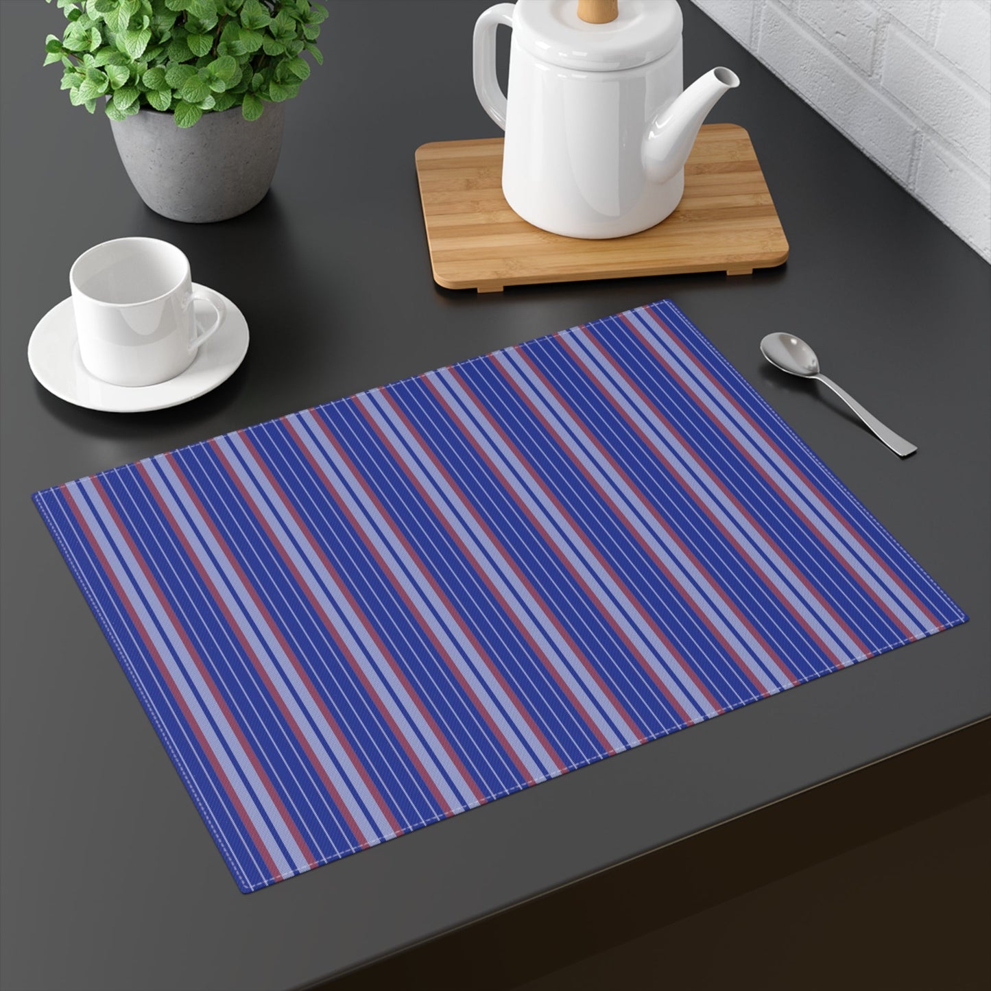 Placemat | Bright Blue & Orange | Stripe
