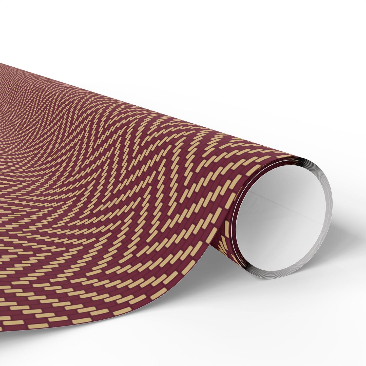 Gift Wrap | Maroon & Gold | Herringbone