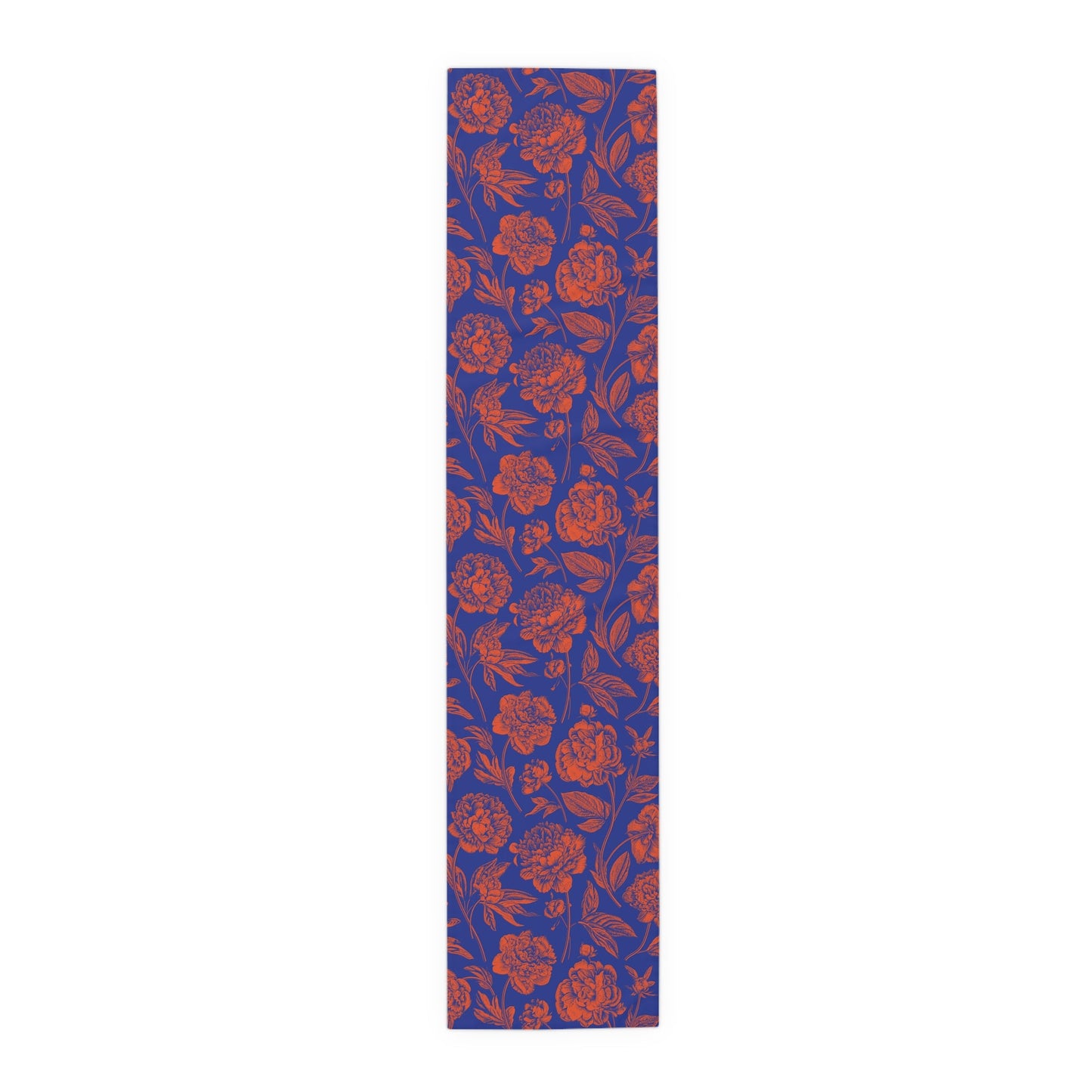 Table Runner | Bright Blue & Orange | Peony