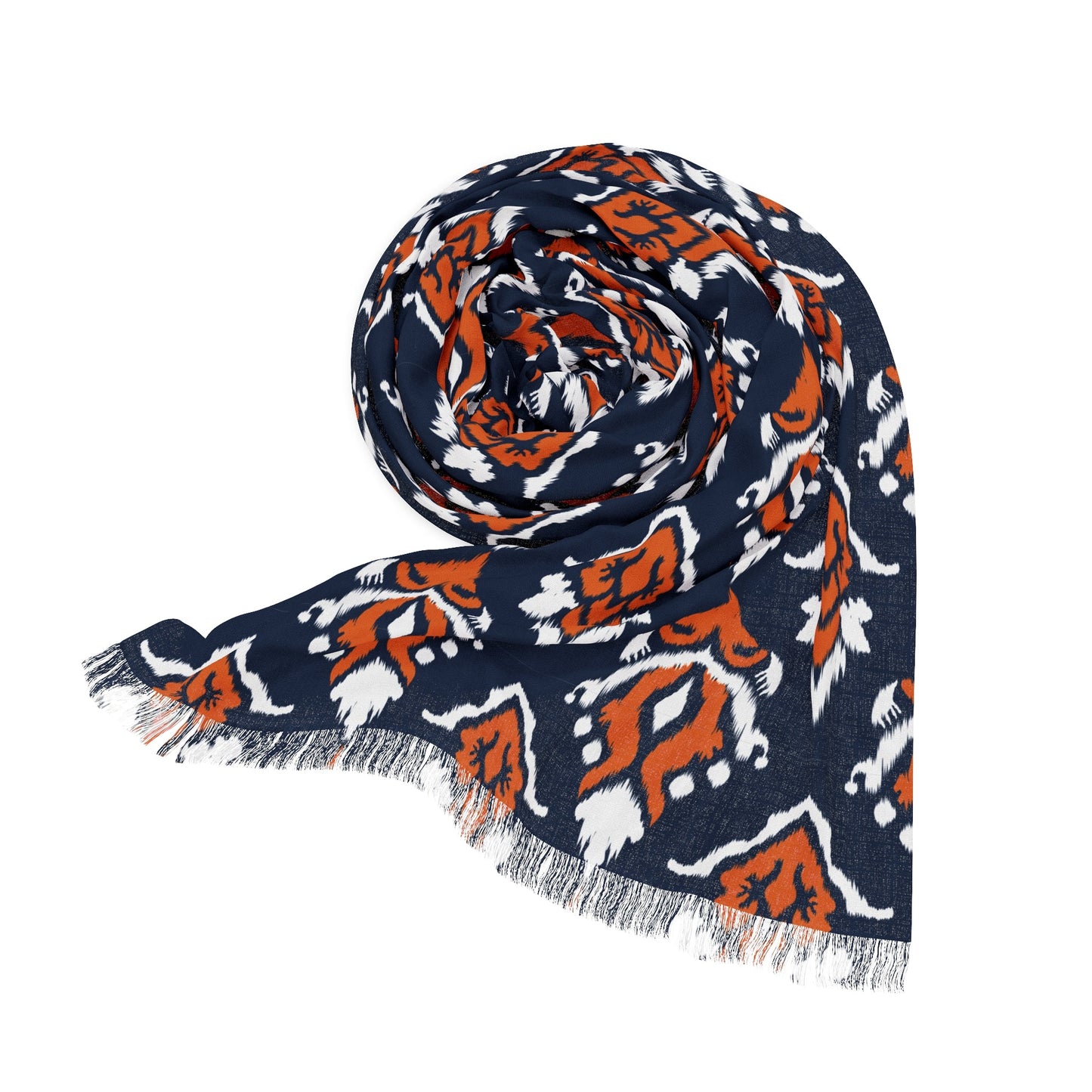 Scarf | Orange & Blue | Ikat