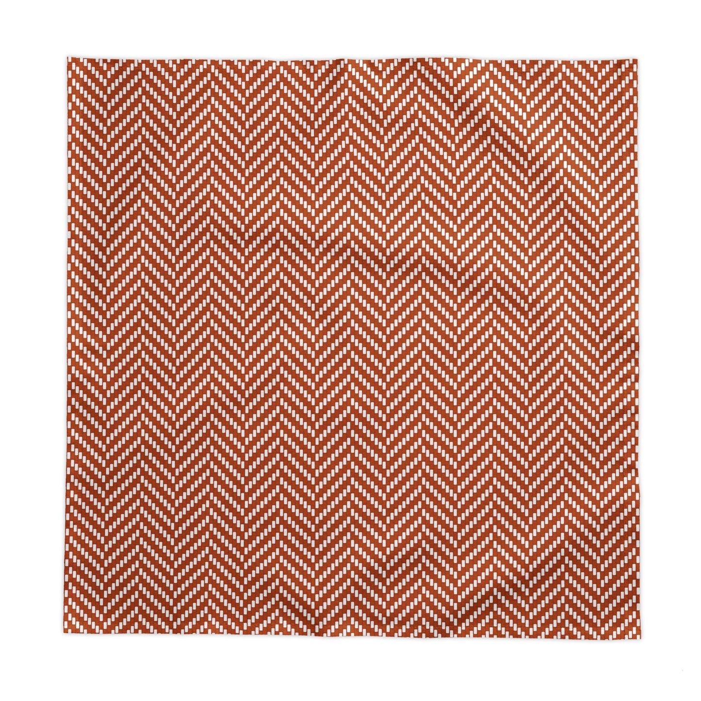 Tablecloth | Dark Orange & White | Herringbone