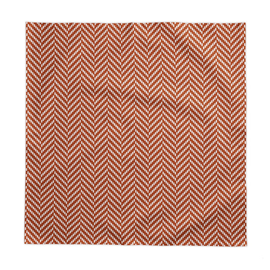 Tablecloth | Dark Orange & White | Herringbone