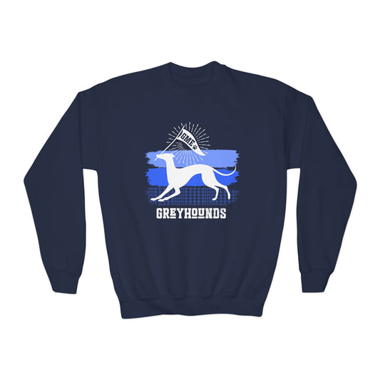 Youth Crewneck Sweatshirt | Greyhounds | Blue Flag