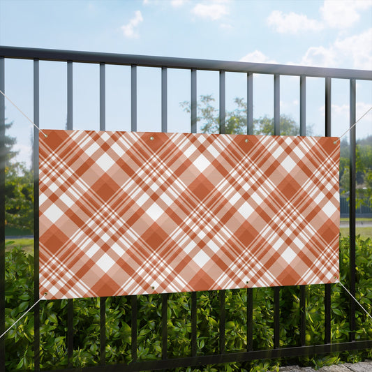 Banner | Dark Orange & White | Tartan