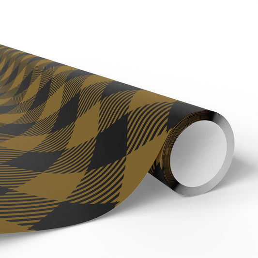 Gift Wrap | Black & Gold | Gingham