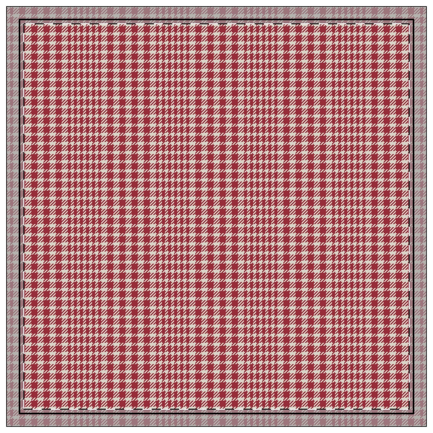 Napkins | Maroon & White | Tweed