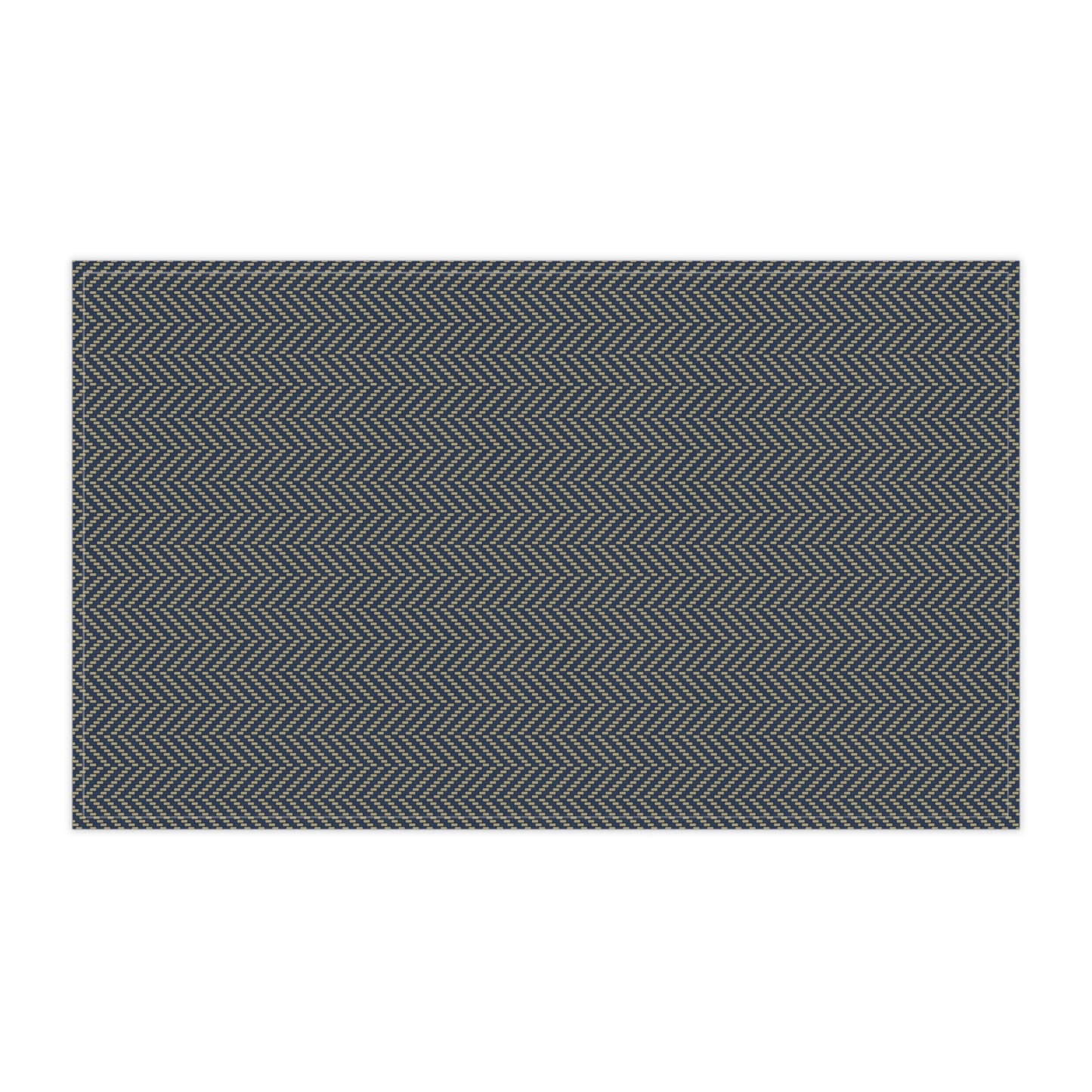 Tea Towels | Blue & Gold | Herringbone