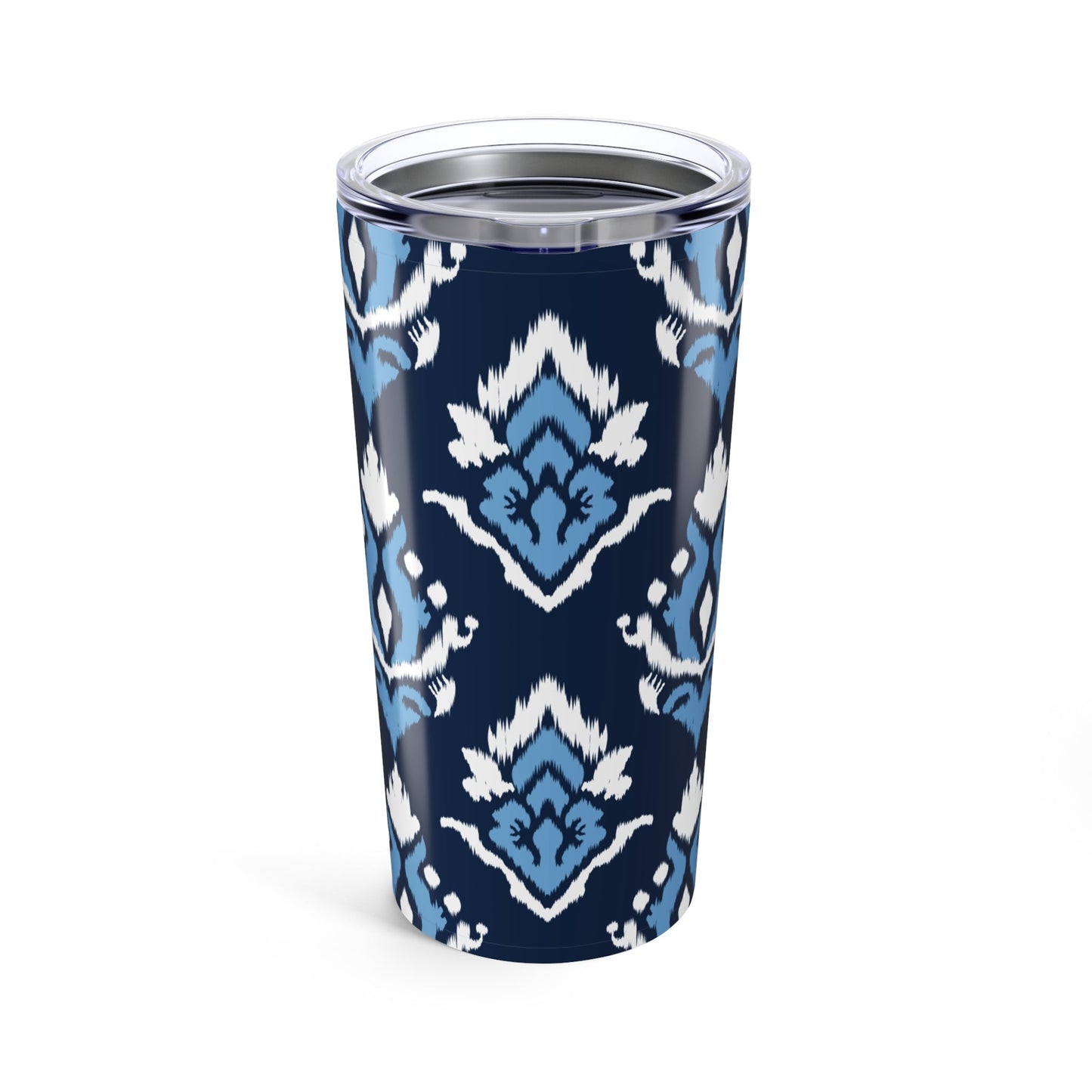 Tumbler | Light Blue & White | Ikat