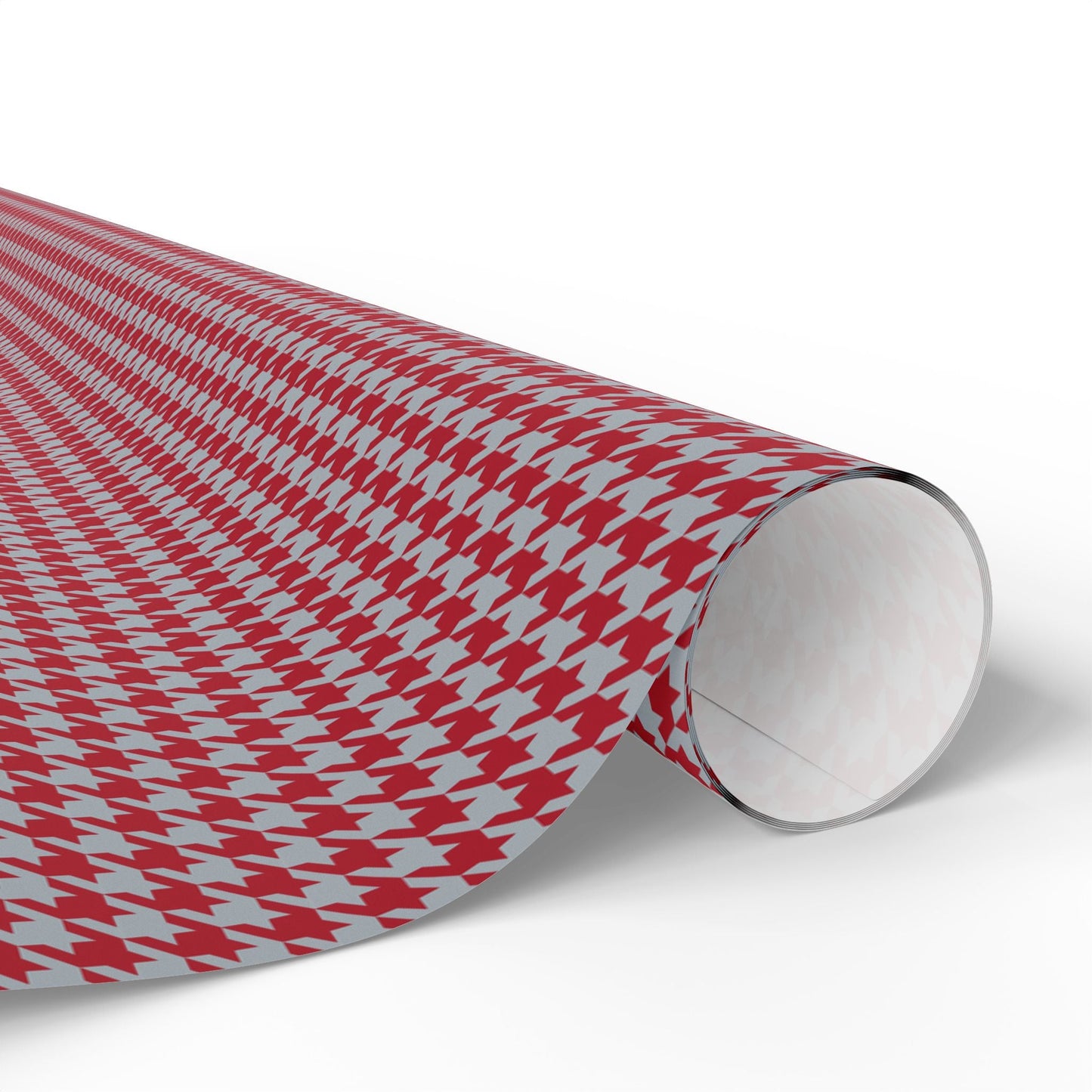 Gift Wrap | Red & Gray | Houndstooth