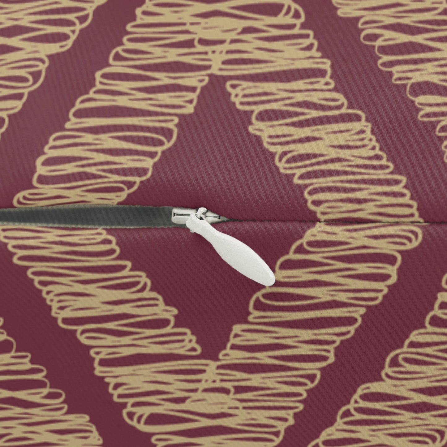 Pillow | Maroon & Gold | Ogee
