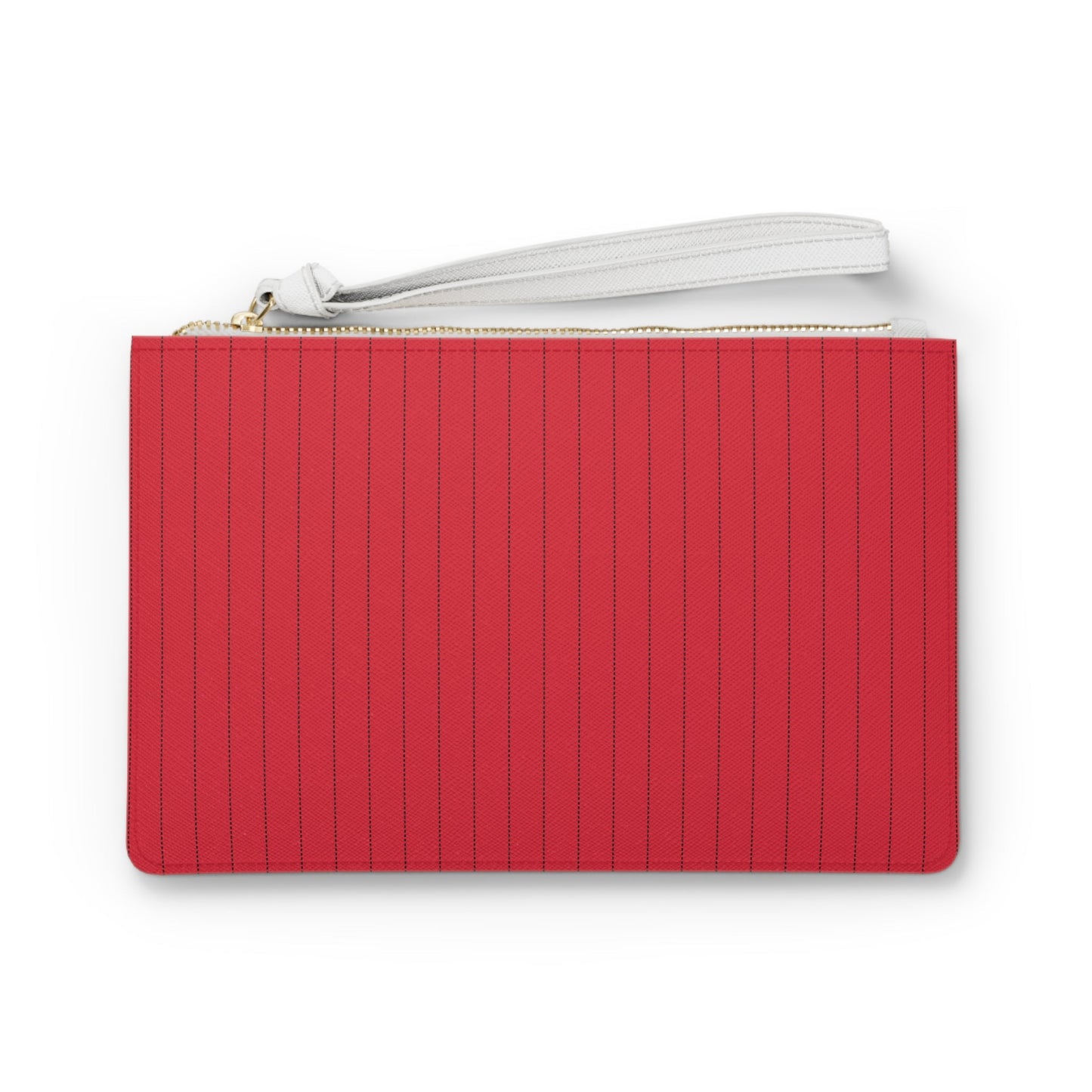 Clutch Bag | Red & Black | Pinstripe