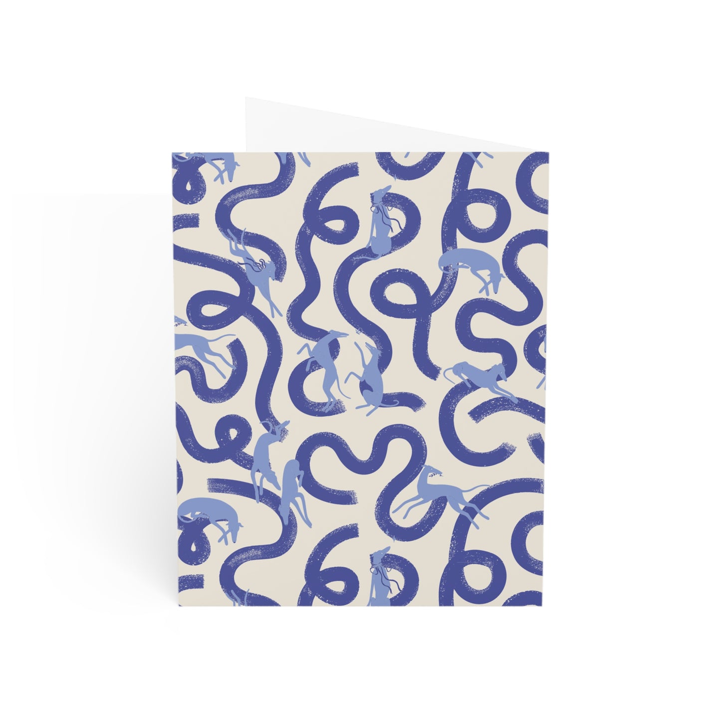 Monogram Notecards | Greyhounds | Blue Ribbon