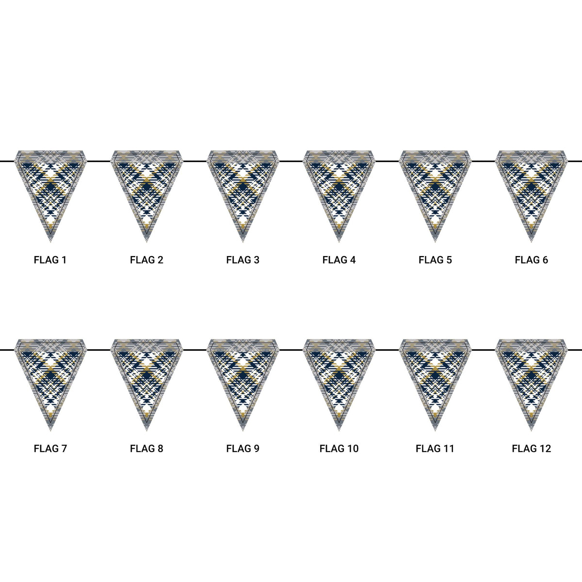 Flag Garland | Notre Dame, Indiana | Tartan