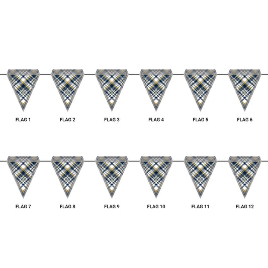 Flag Garland | Notre Dame, Indiana | Tartan