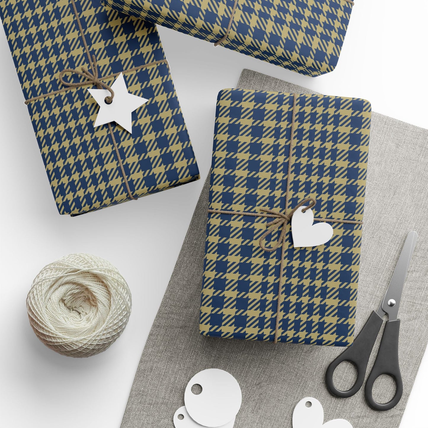 Gift Wrap | Blue & Gold | Tweed