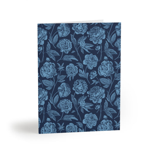 Notecards | Light Blue & White | Peony