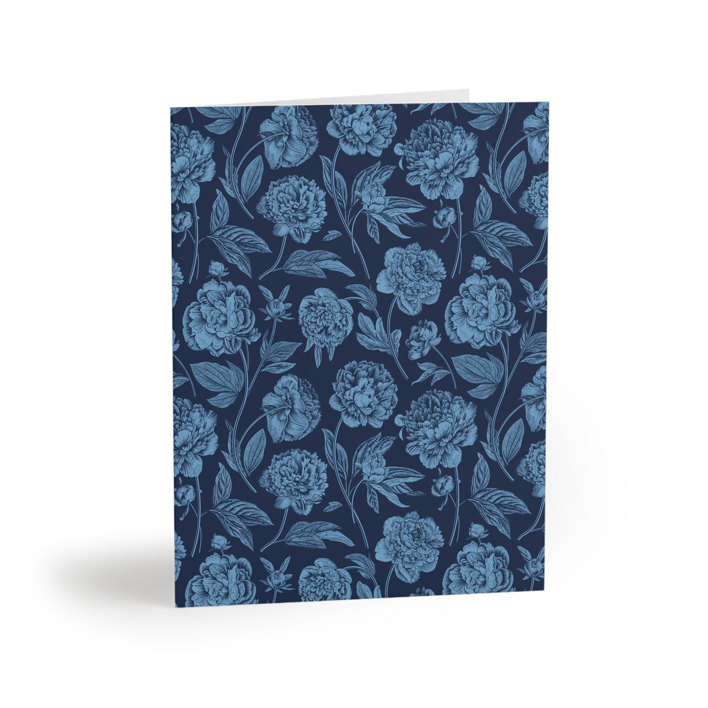 Notecards | Light Blue & White | Peony