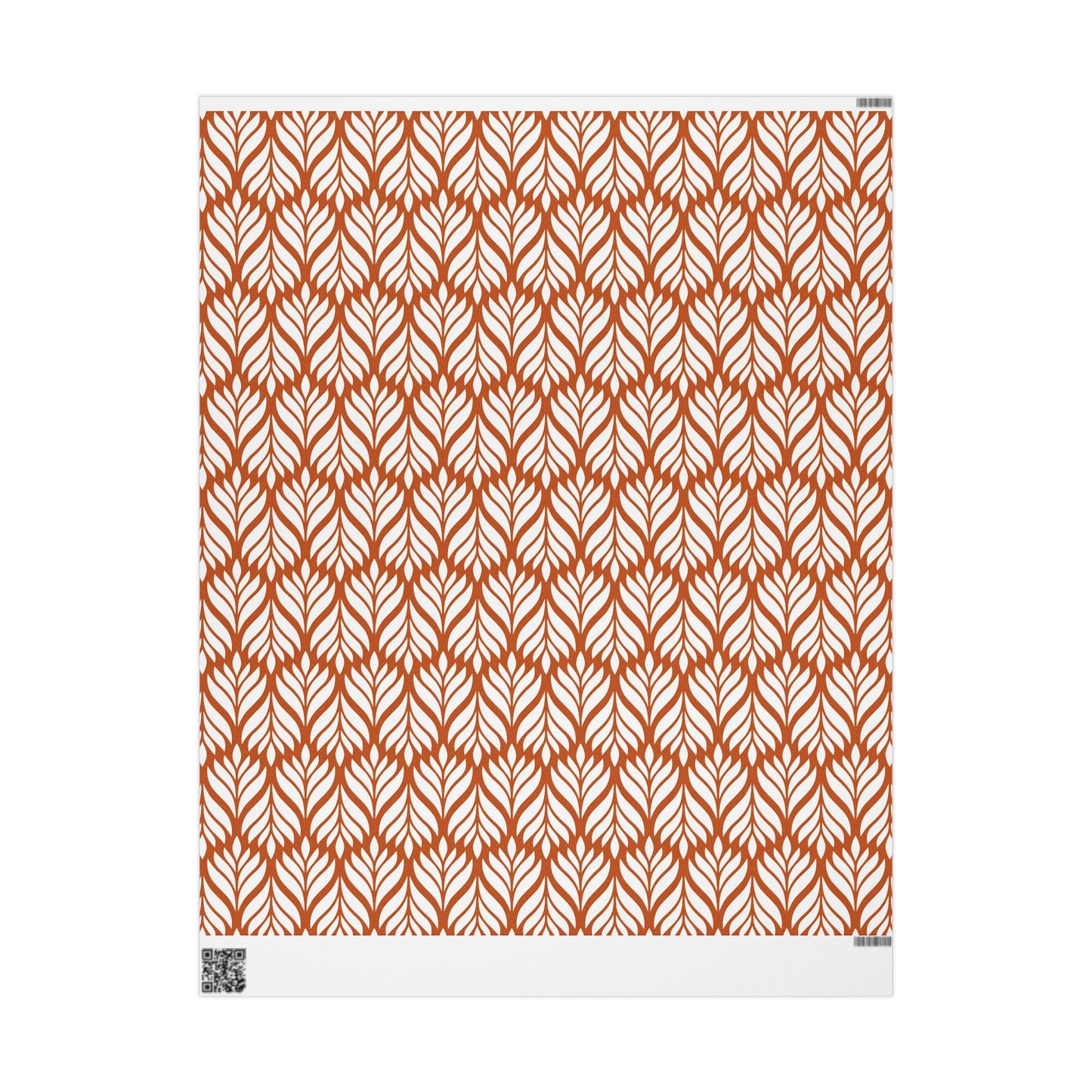 Gift Wrap | Dark Orange & White | Palm