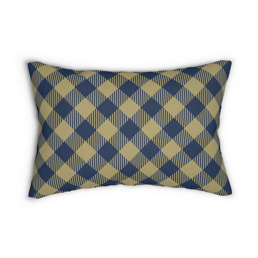 Pillow | Blue & Gold | Gingham