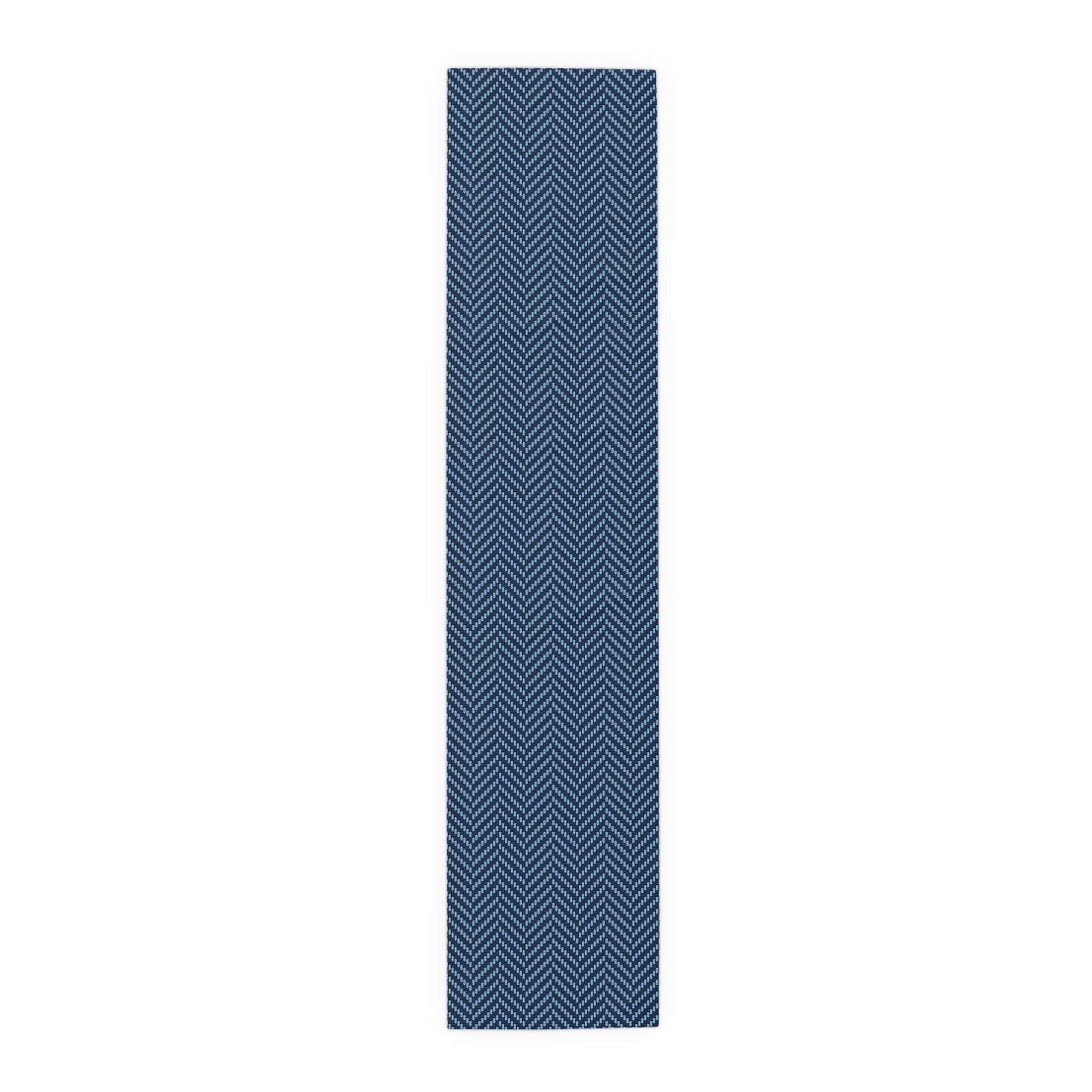 Table Runner | Light Blue & White | Herringbone