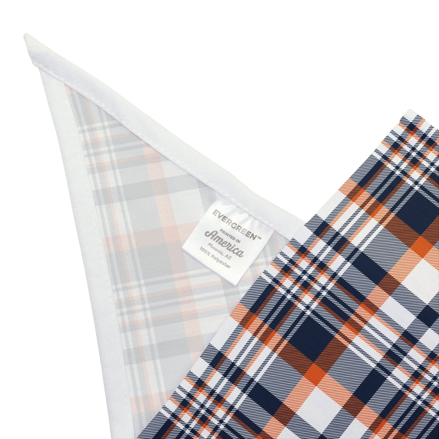 Pet Bandana | Orange & Blue | Tartan