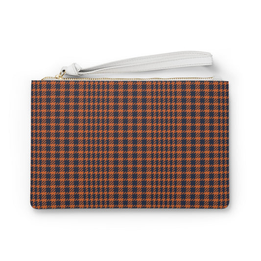 Clutch Bag | Orange & Blue | Tweed