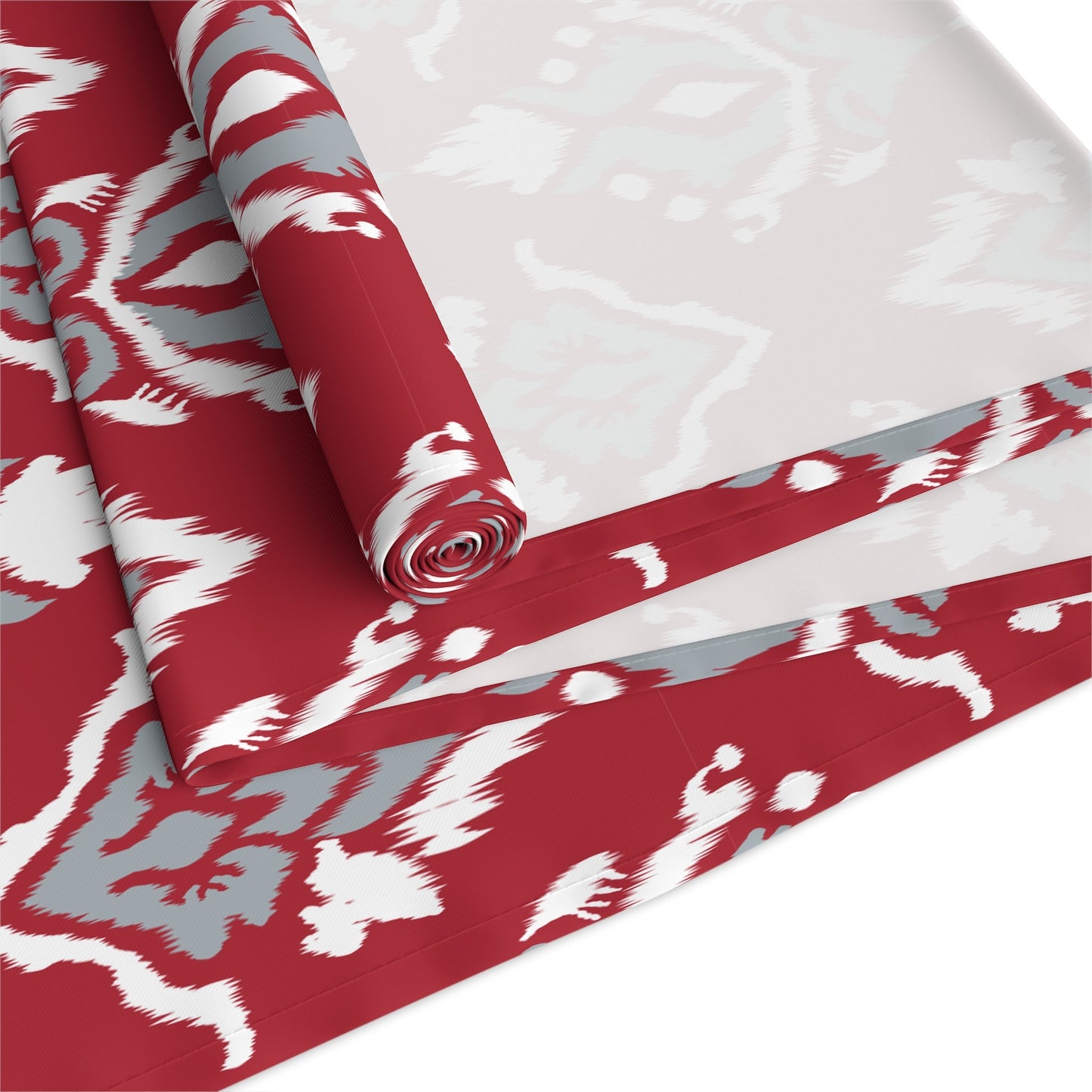 Table Runner | Red & Gray | Ikat