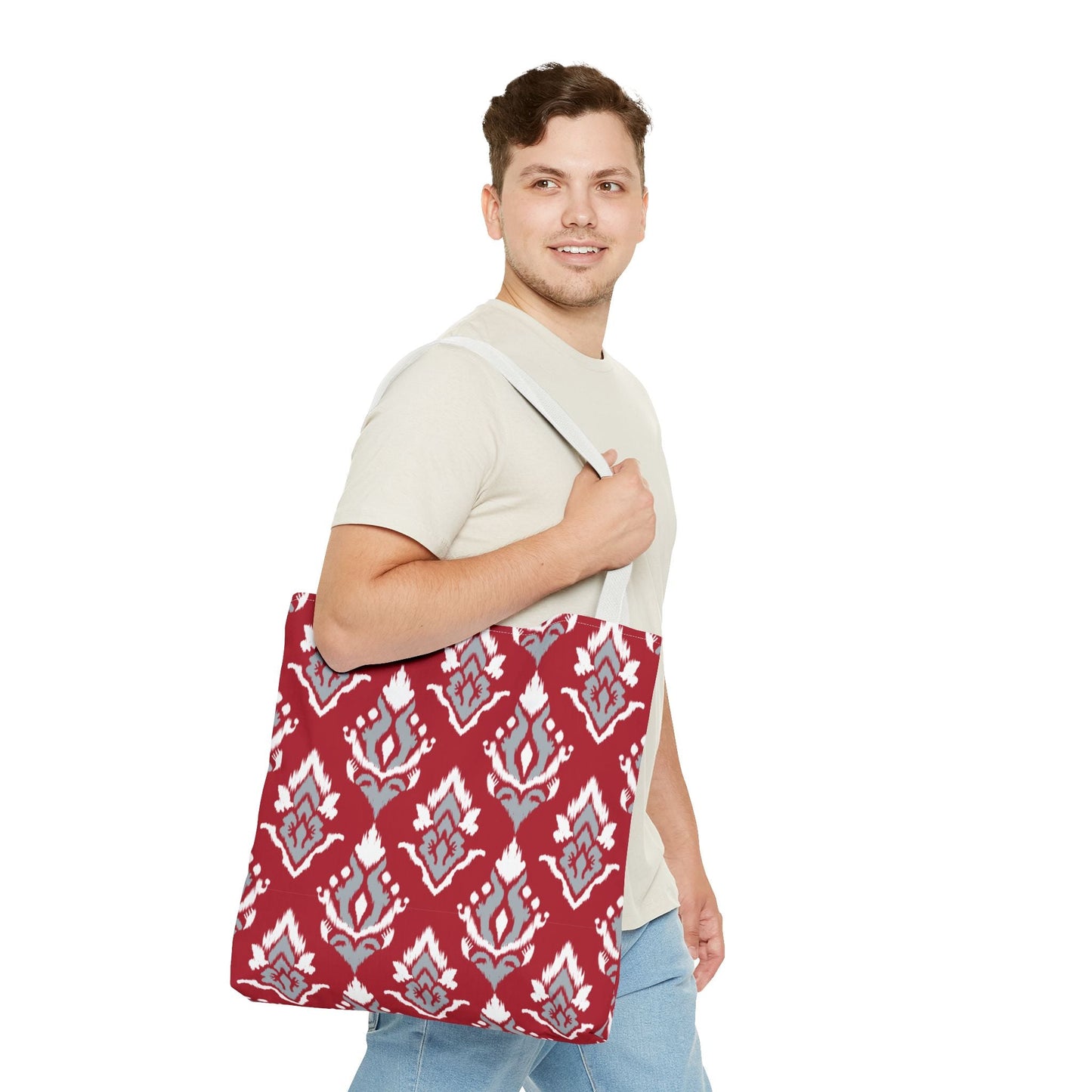 Totes | Red & Gray | Ikat